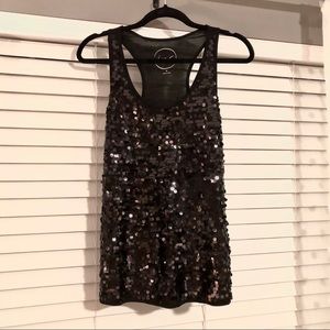 INC black sequin tank